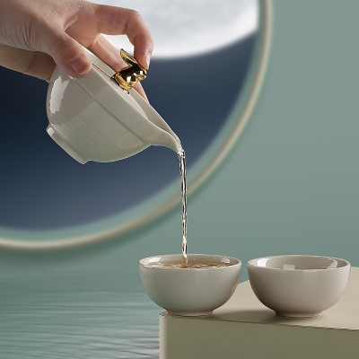 踏月归文创功夫茶具套装陶瓷泡茶壶中秋礼品茶具伴手礼定制logo