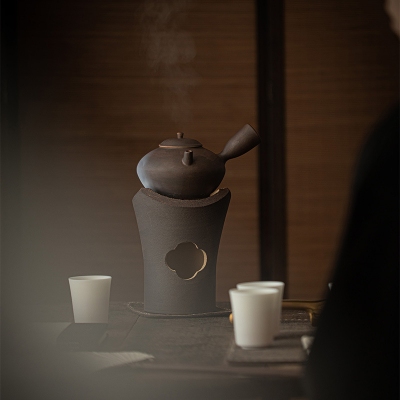 日式粗陶风炉套组整套 家用围炉煮茶烧水如意炭炉茶具套装